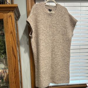 Express Beige Sleeveless Sweater Dress